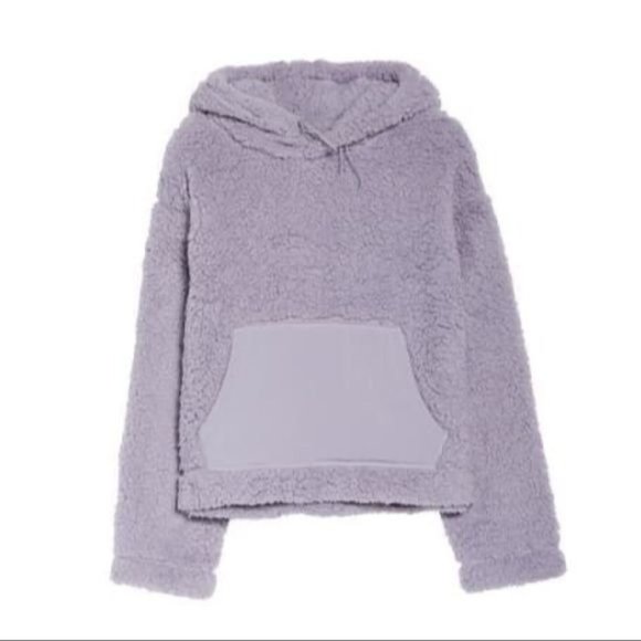 NWT Zella Cassie Faux Shearling Hoodie Size Large - Picture 5 of 14